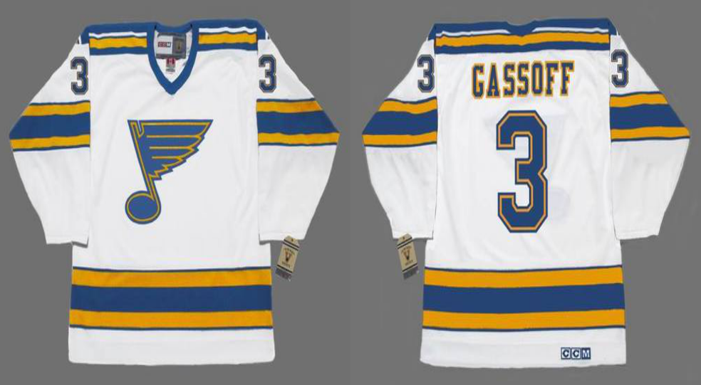 2019 Men St.Louis Blues #3 Gassoff white CCM NHL jerseys->youth nfl jersey->Youth Jersey